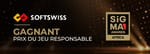 Le fournisseur softswiss remporte prix jeu responsable sigma awards