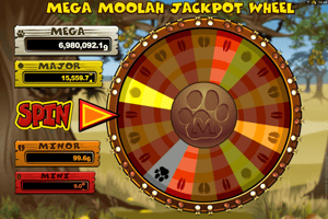 mega moolah jackpot wheel